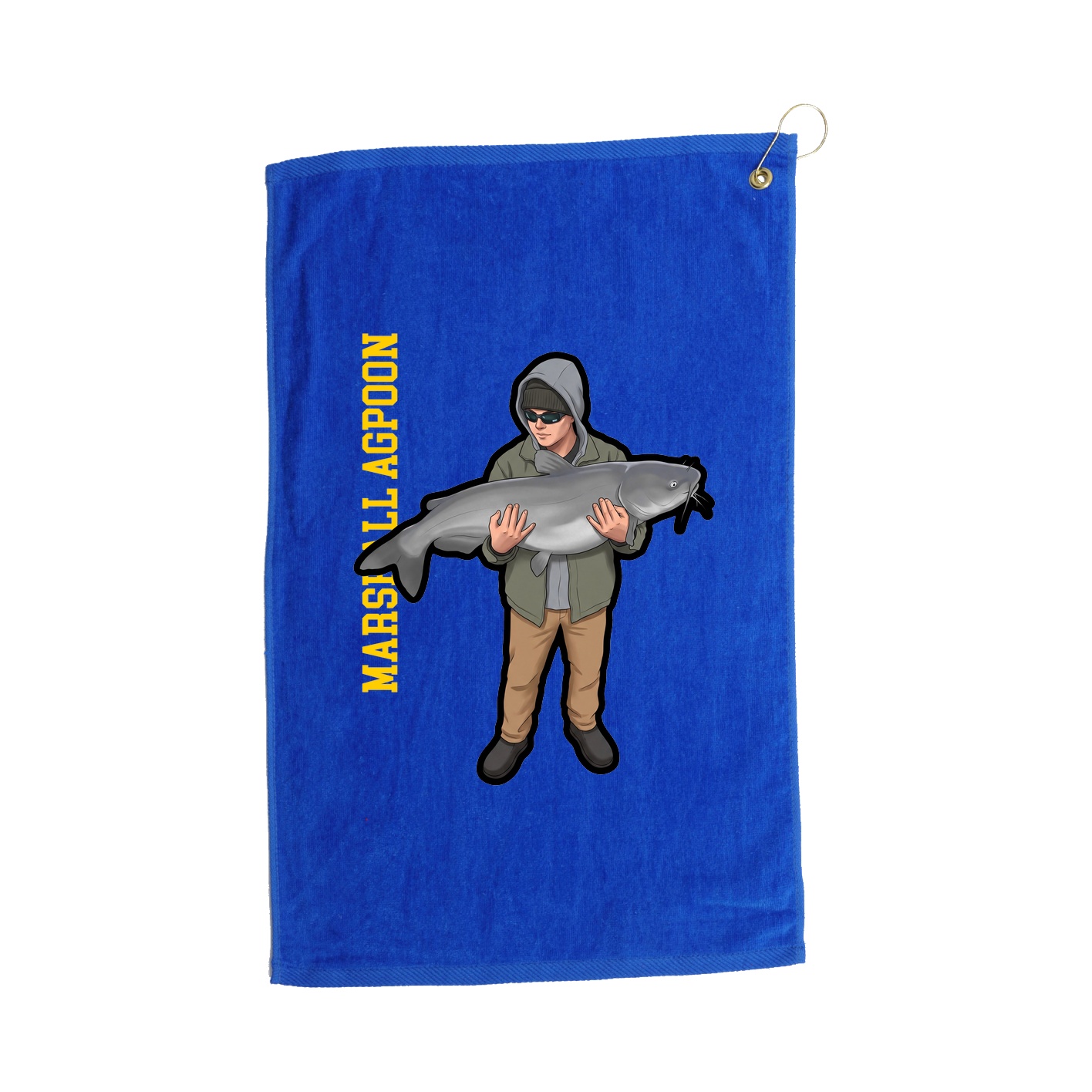 Golf Towel — Name Vertical in Royal