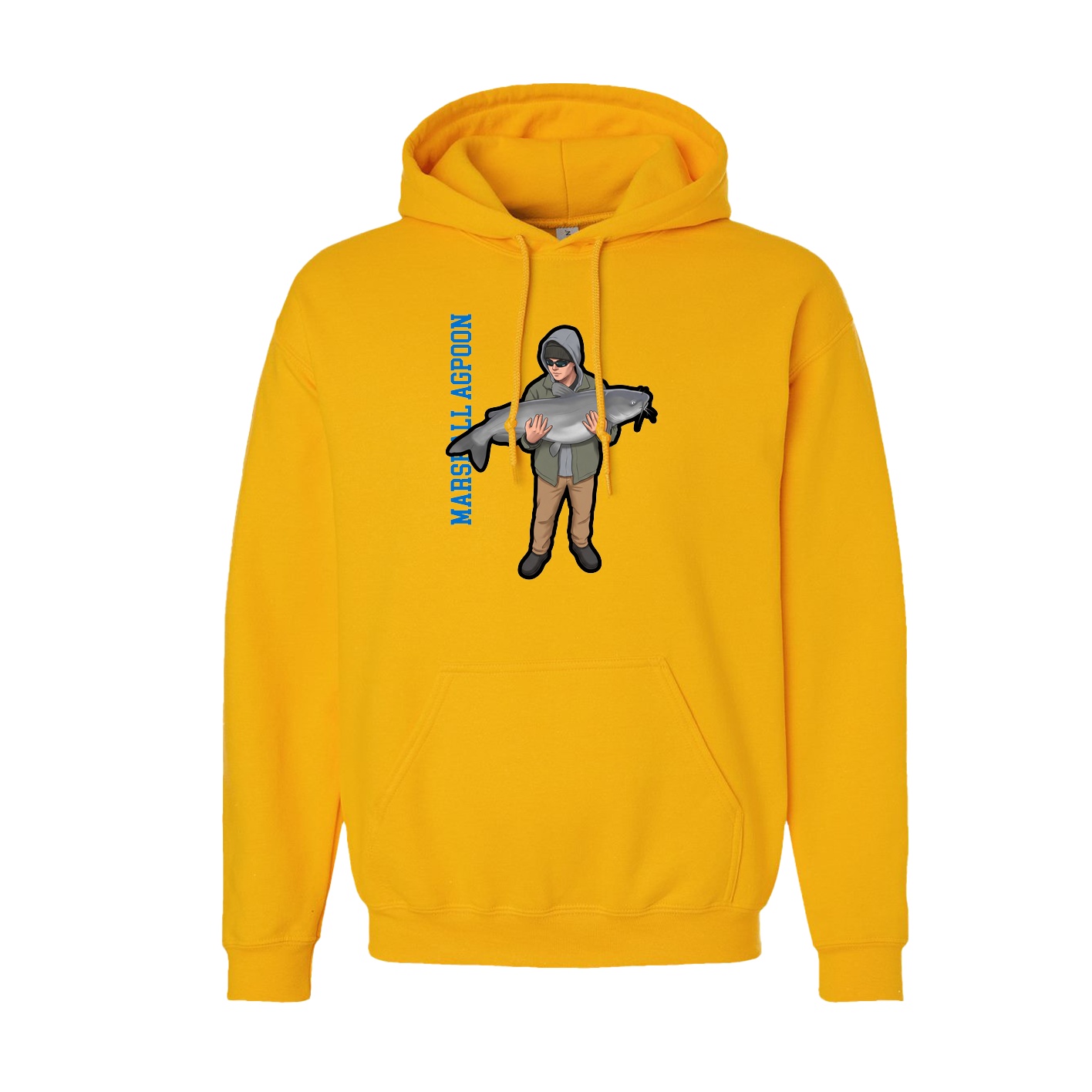 Hoodie — Name Vertical in Gold