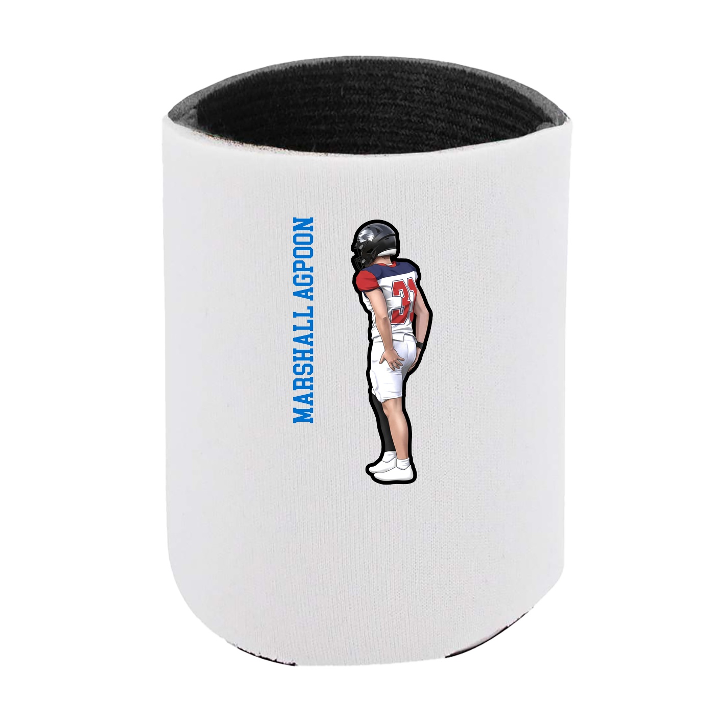 Can Holder — Name Vertical in White