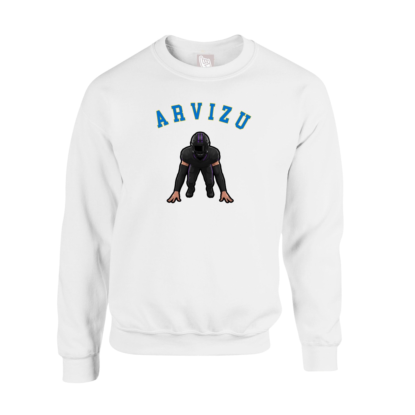 Fleece Crew — Shirsey Arch in White