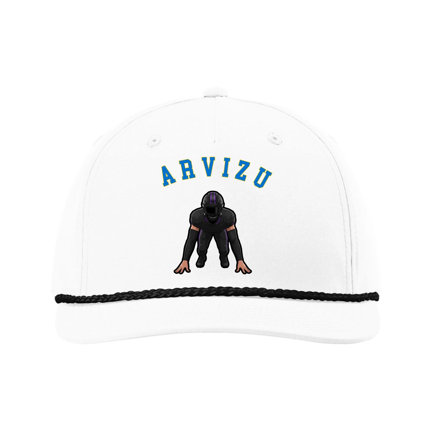 Five-Panel Classic Rope Cap — Shirsey Arch in White