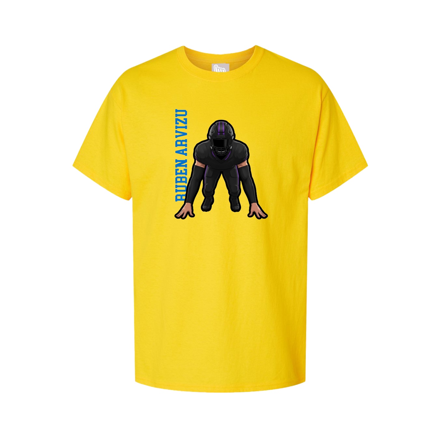 Youth Tee — Name Vertical in Gold