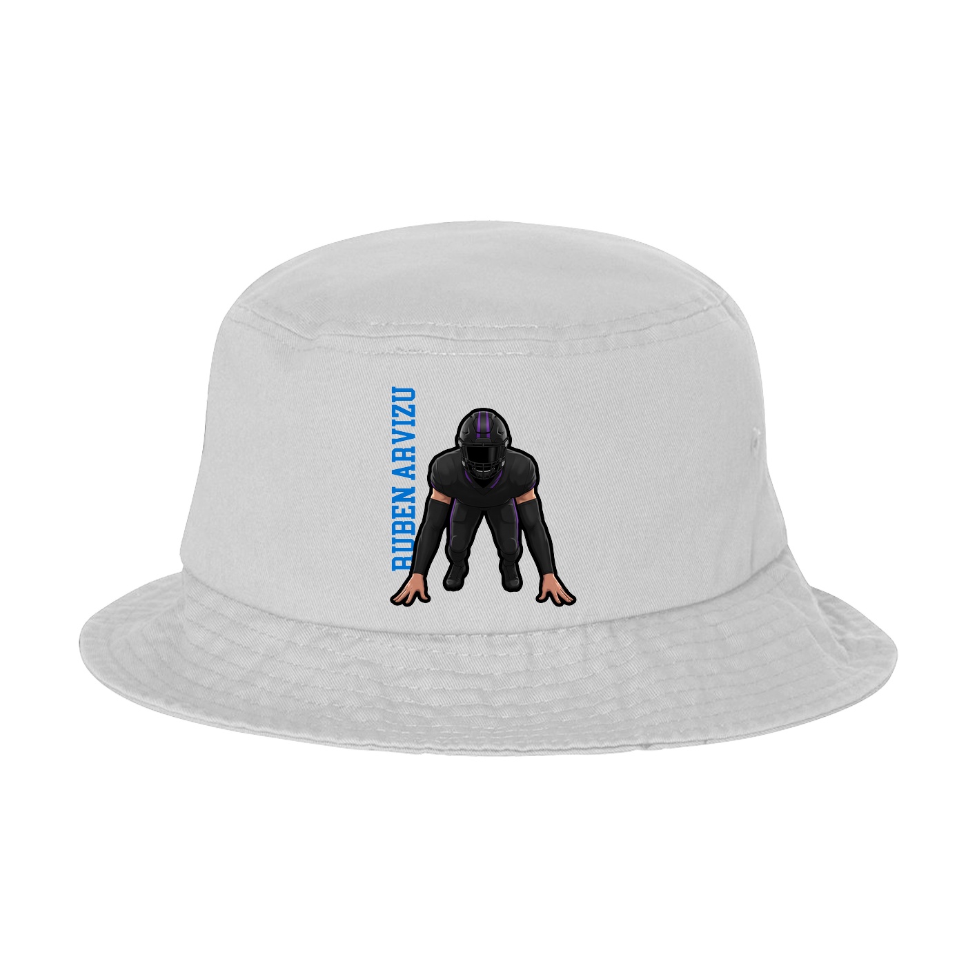 Bucket Cap — Name Vertical in White