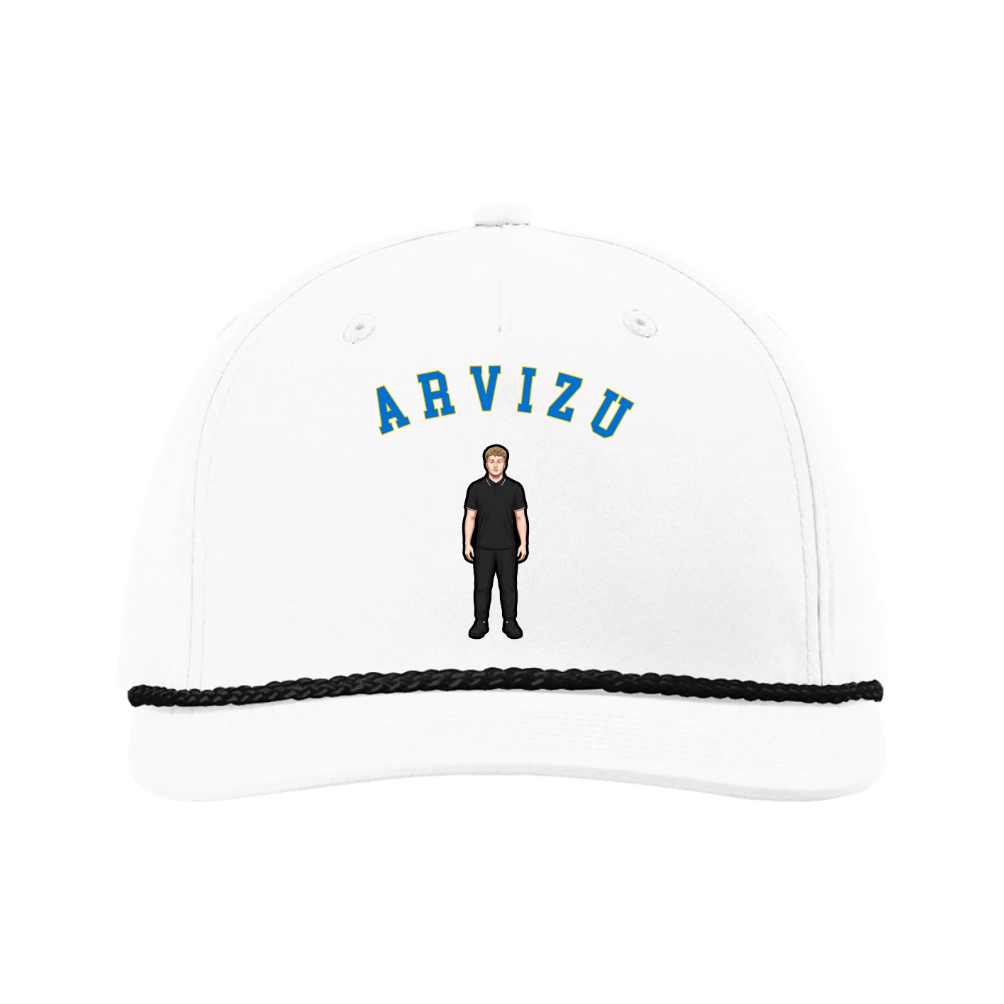 Five-Panel Classic Rope Cap — Shirsey Arch in White