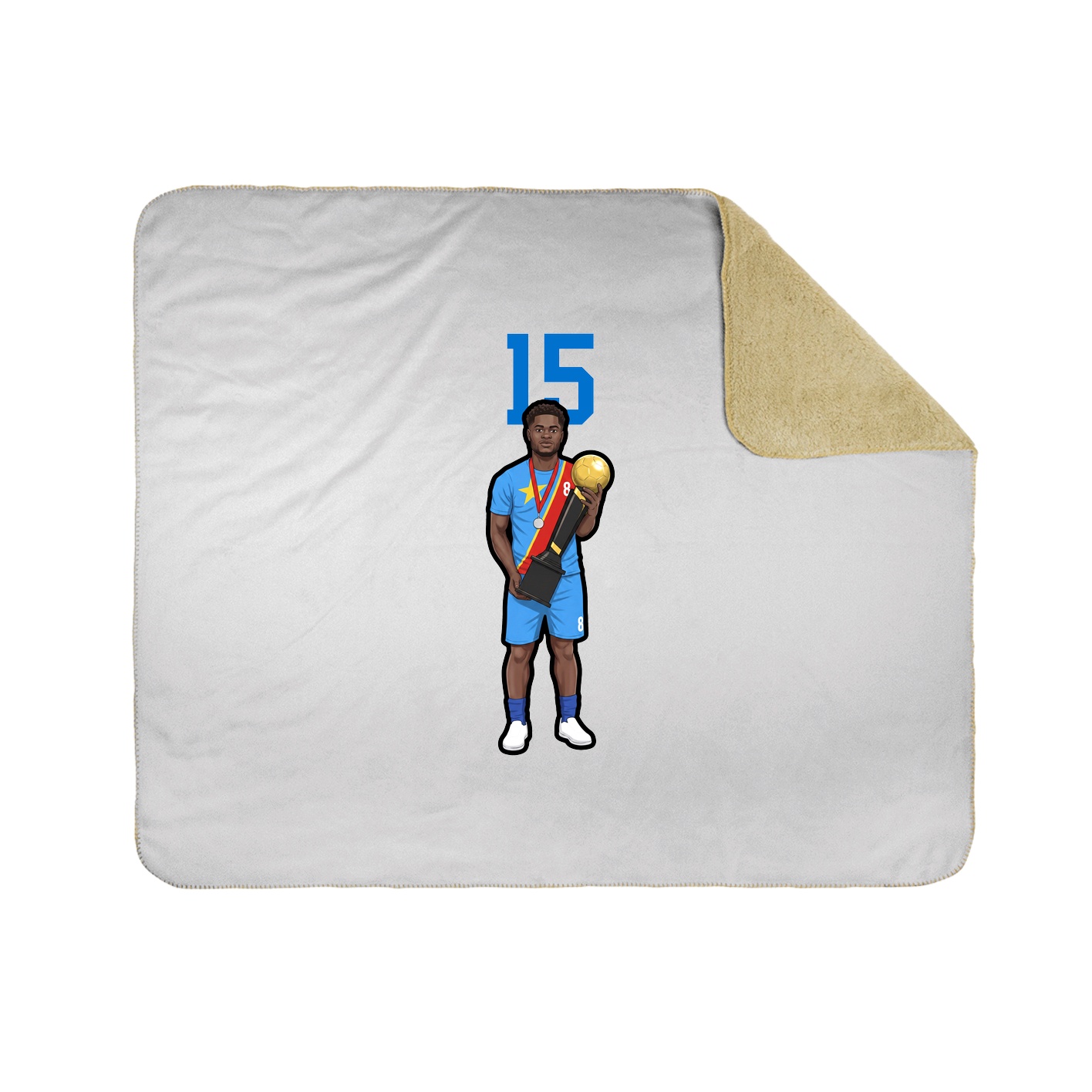 Throw Blanket — Number Top in White