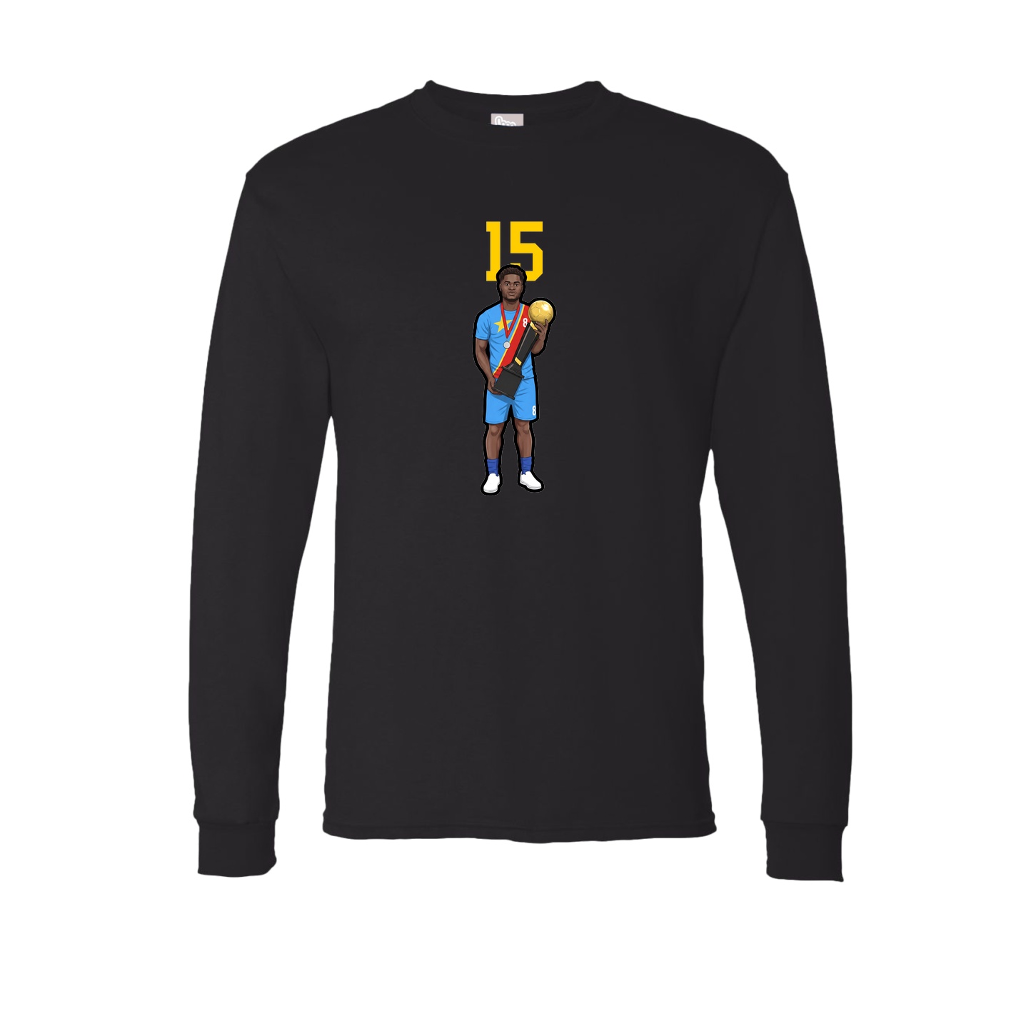Long Sleeve Tee — Number Top in Black