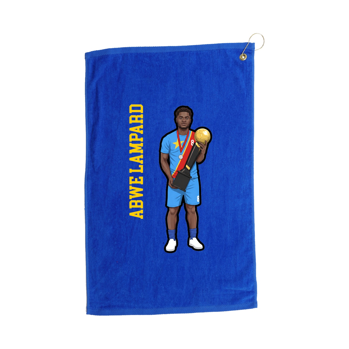 Golf Towel — Name Vertical in Royal
