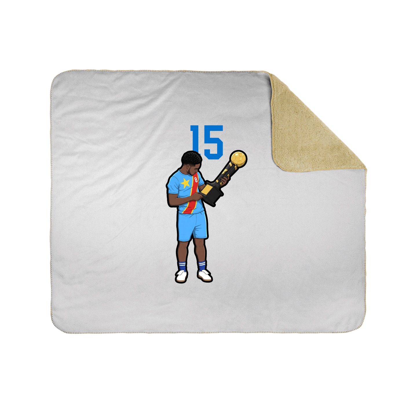 Throw Blanket — Number Top in White