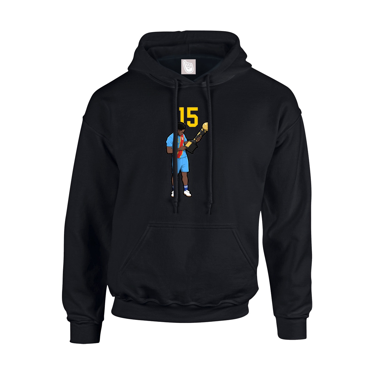 Youth Hoodie — Number Top in Black