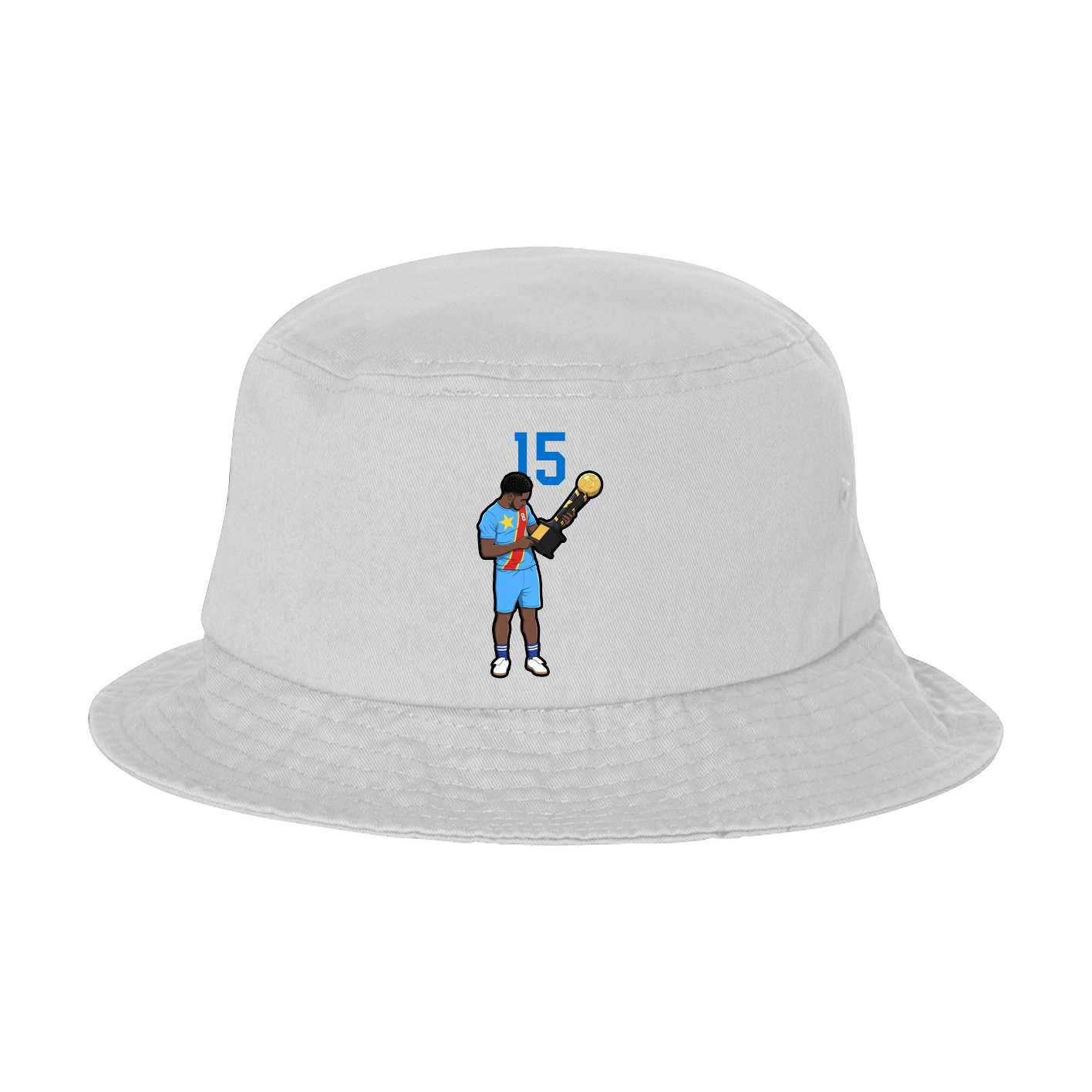 Bucket Cap — Number Top in White