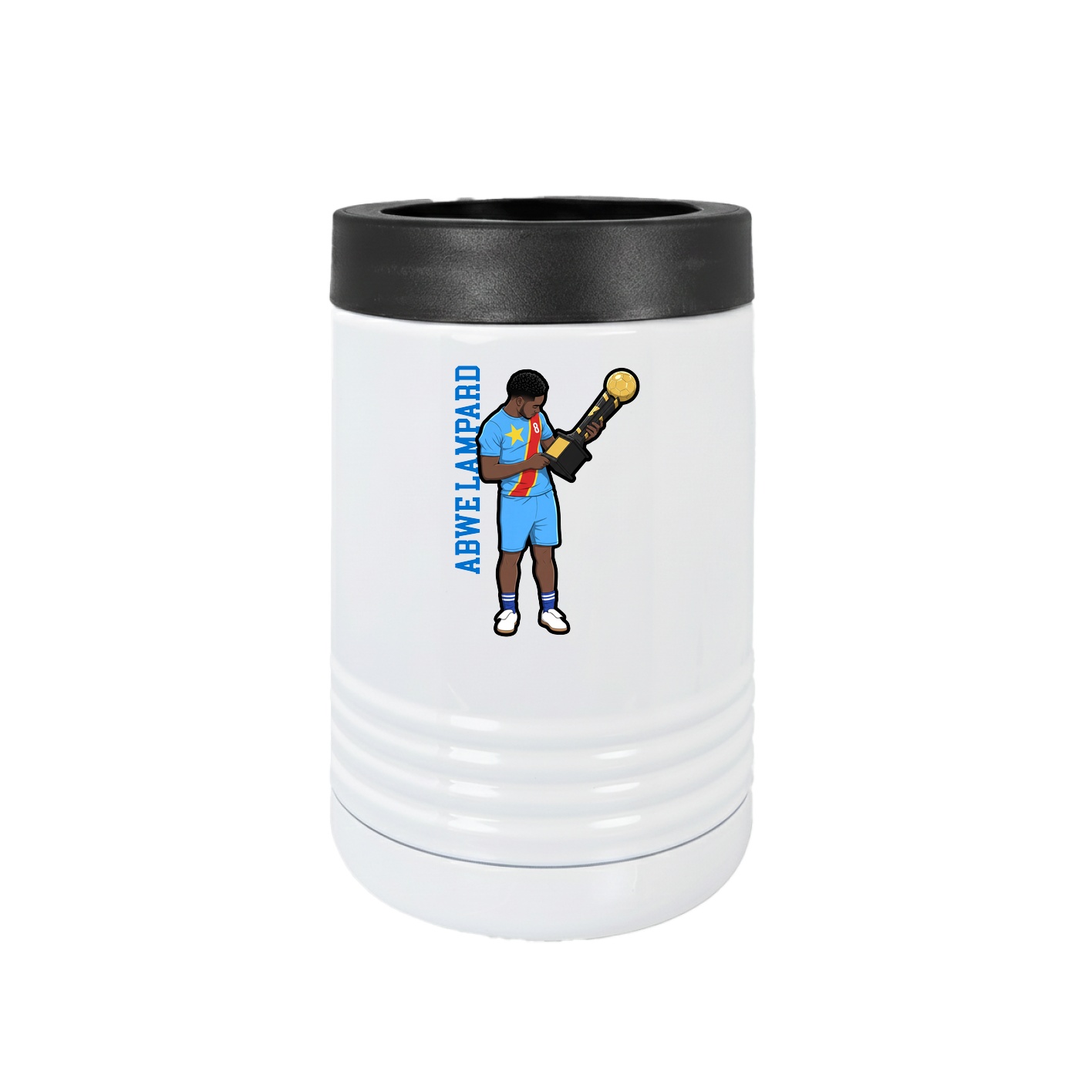 Beverage Holder — Name Vertical in White