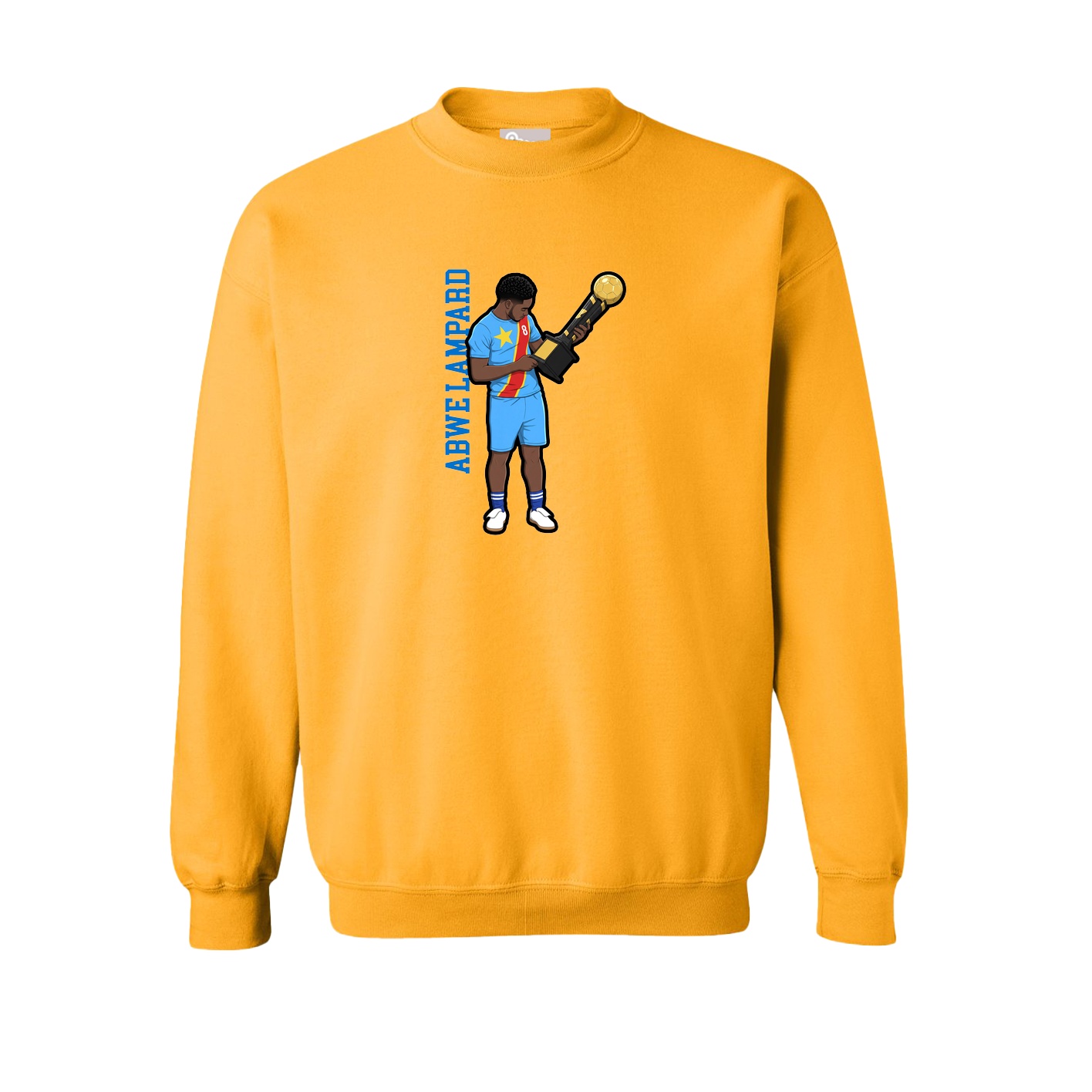 Fleece Crew — Name Vertical in Gold