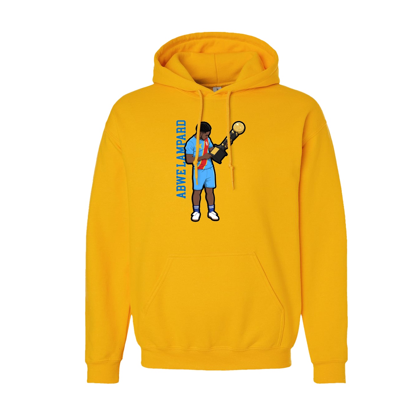 Youth Hoodie — Name Vertical in Gold