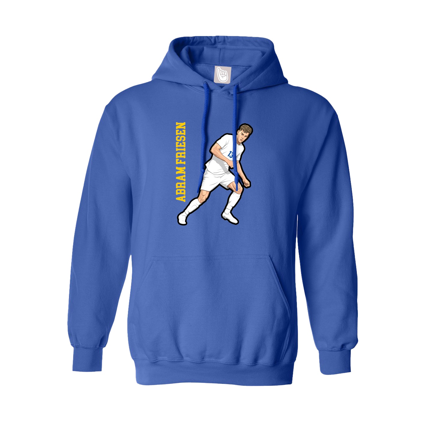 Youth Hoodie — Name Vertical in Royal