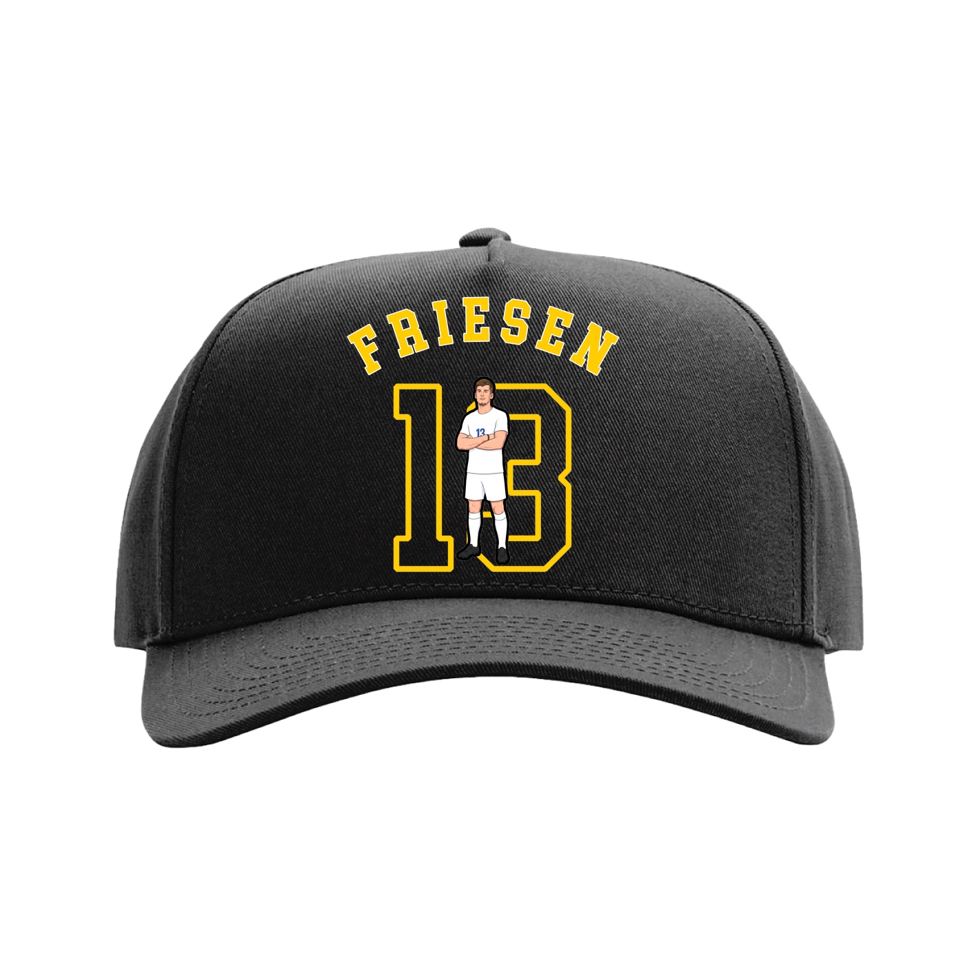 Full Fabric Five-Panel Champ Cap — Shirsey Arch in Black