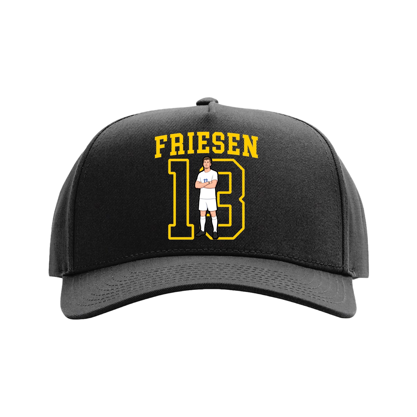 Full Fabric Five-Panel Champ Cap — Shirsey in Black