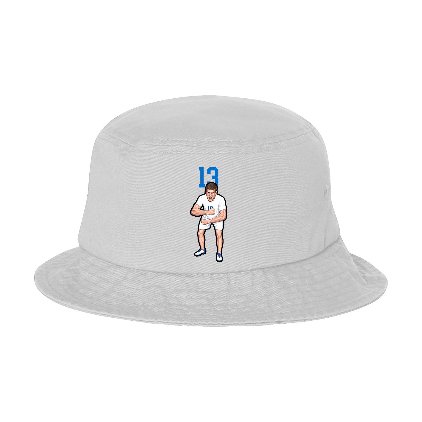 Bucket Cap — Number Top in White
