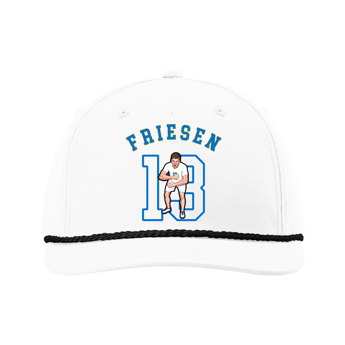 Five-Panel Classic Rope Cap — Shirsey Arch in White