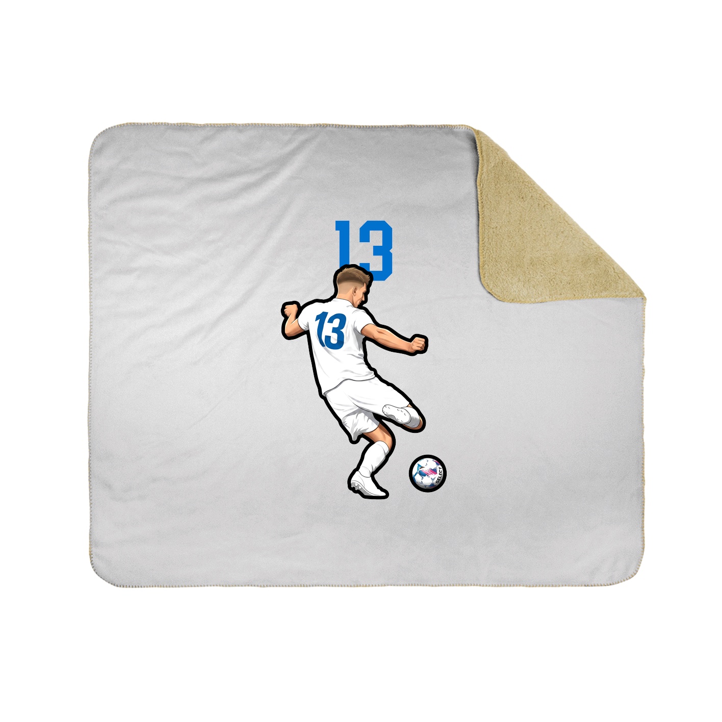 Throw Blanket — Number Top in White