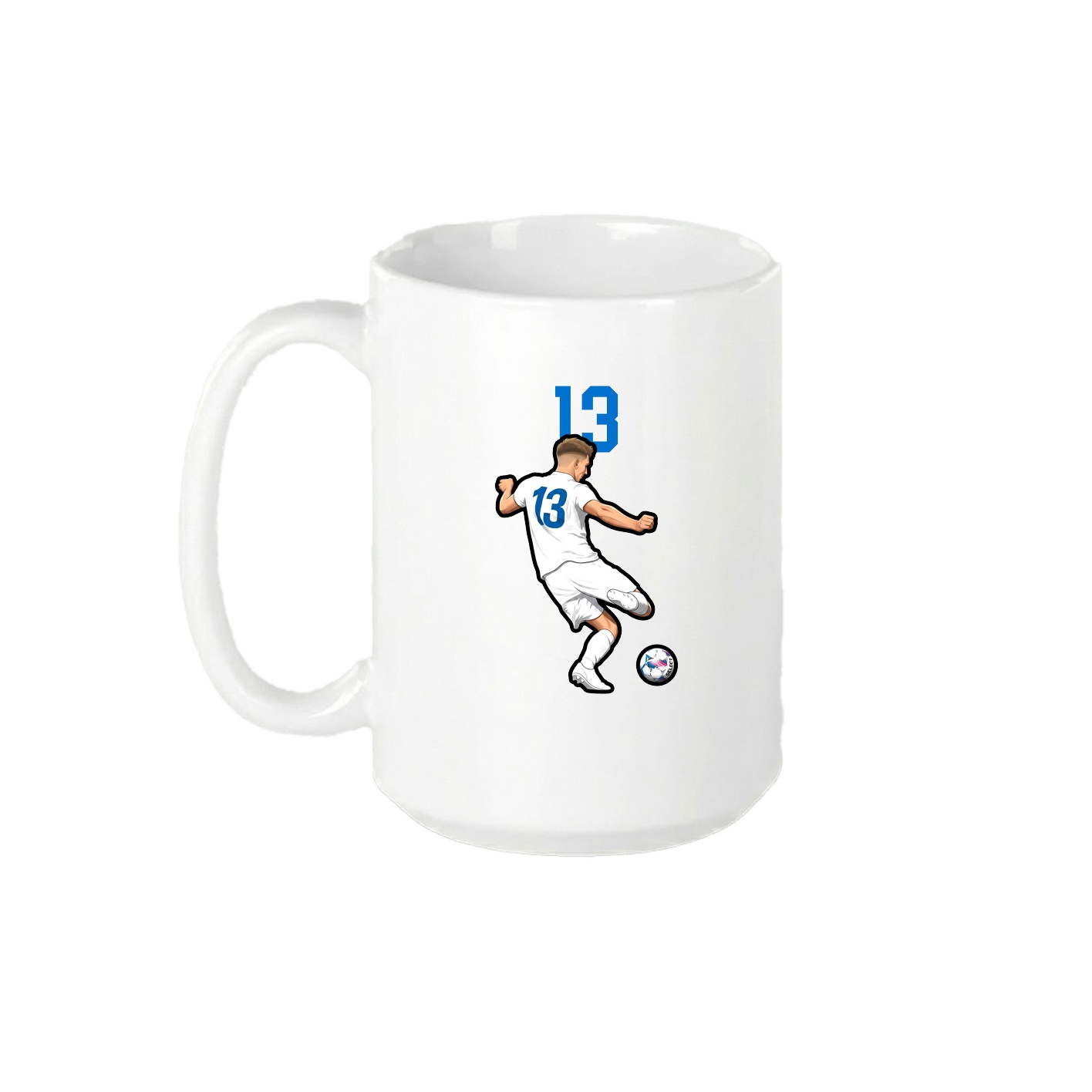 15oz Coffee Mug — Number Top in White
