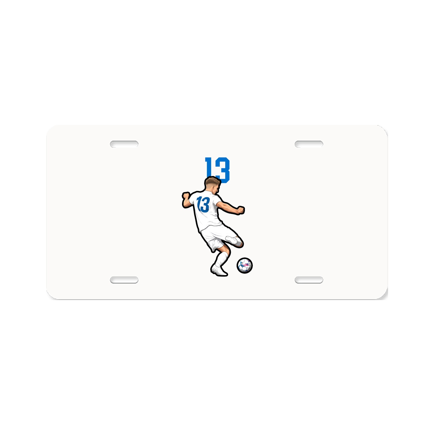 License Plate — Number Top in Classic