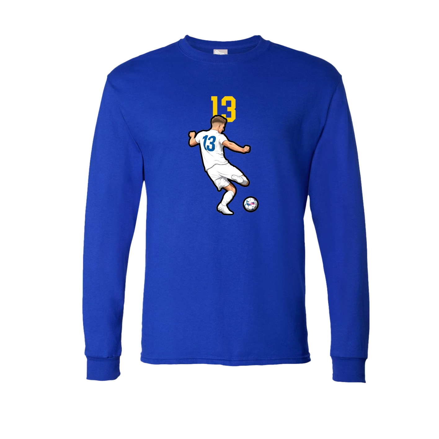 Long Sleeve Tee — Number Top in Royal