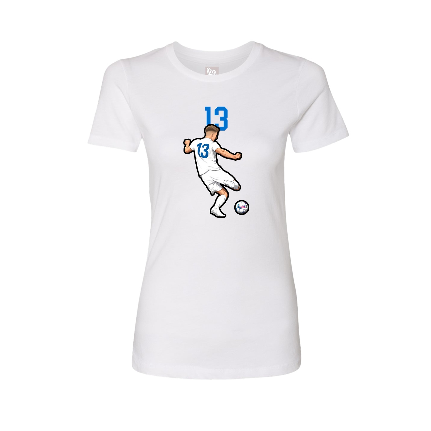 Womens Tee — Number Top in White