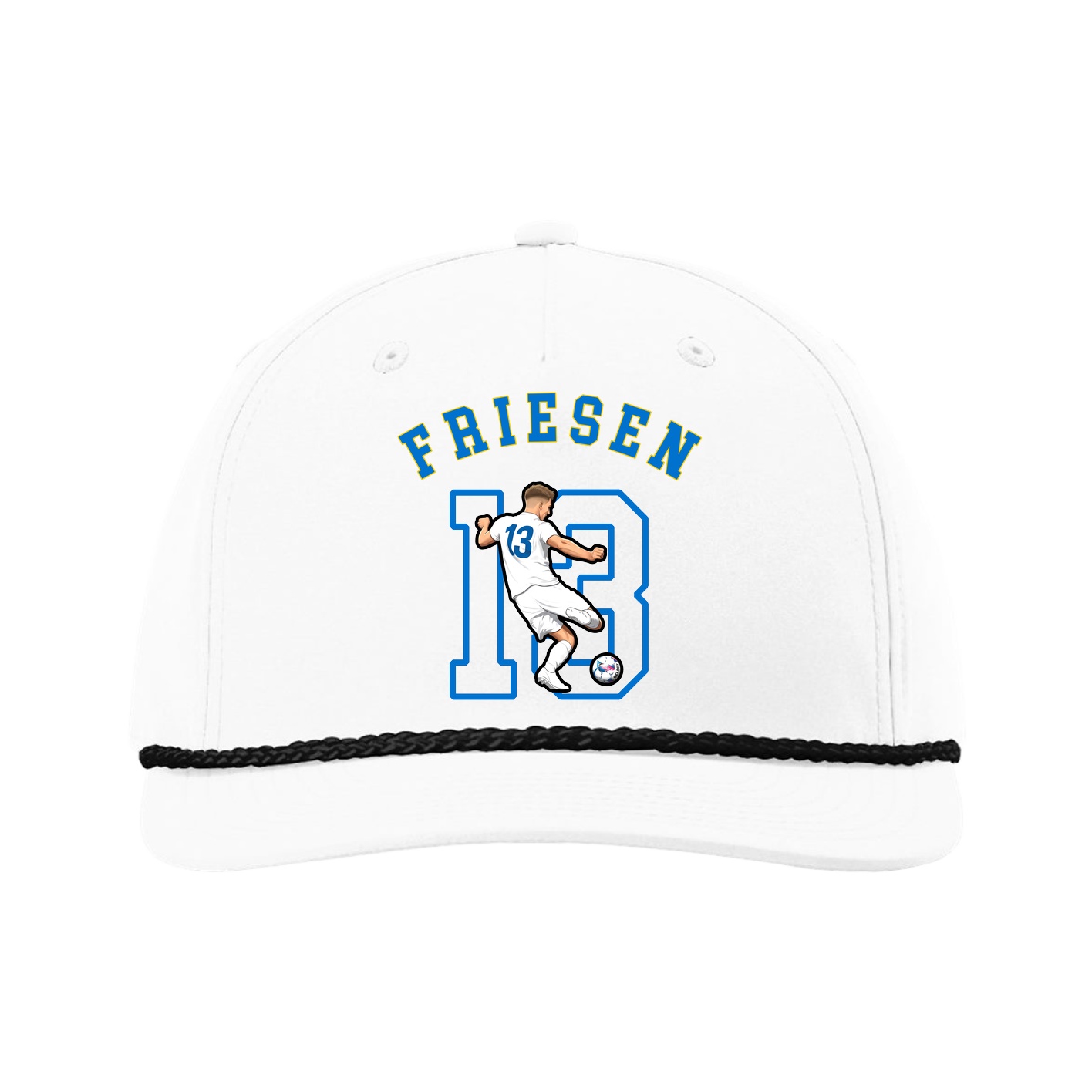 Five-Panel Classic Rope Cap — Shirsey Arch in White