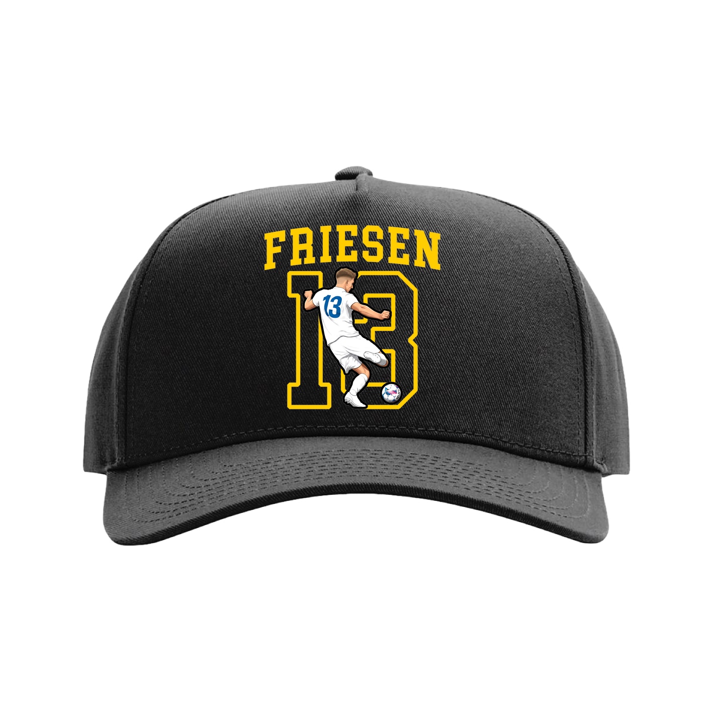 Full Fabric Five-Panel Champ Cap — Shirsey in Black