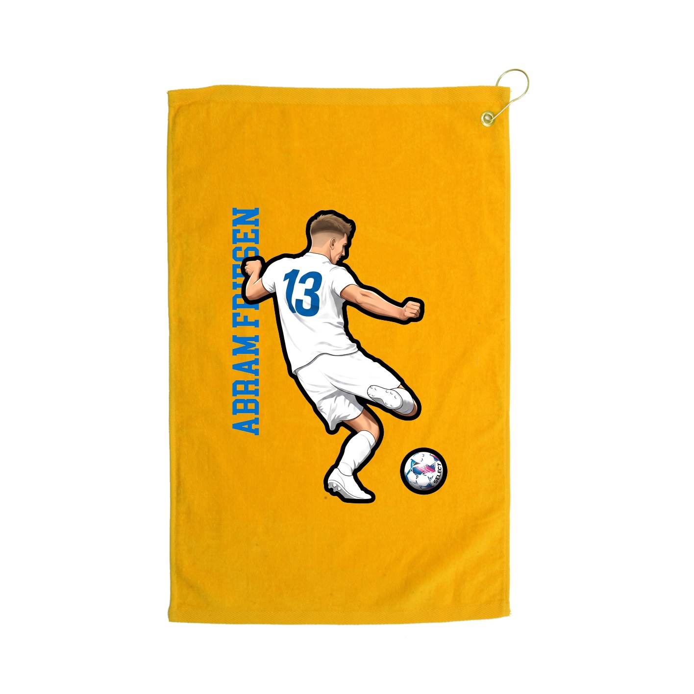 Golf Towel — Name Vertical in Gold