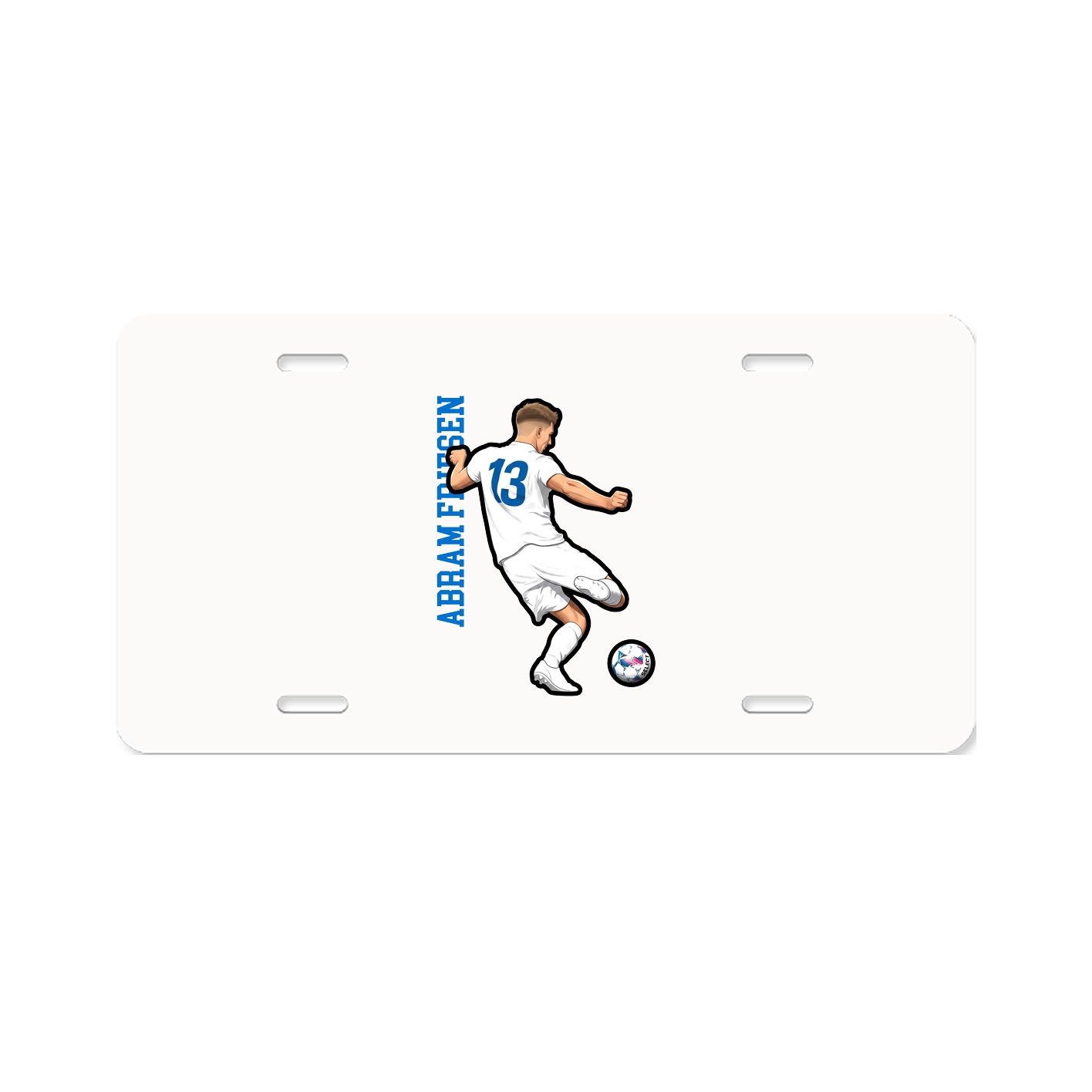 License Plate — Name Vertical in Classic