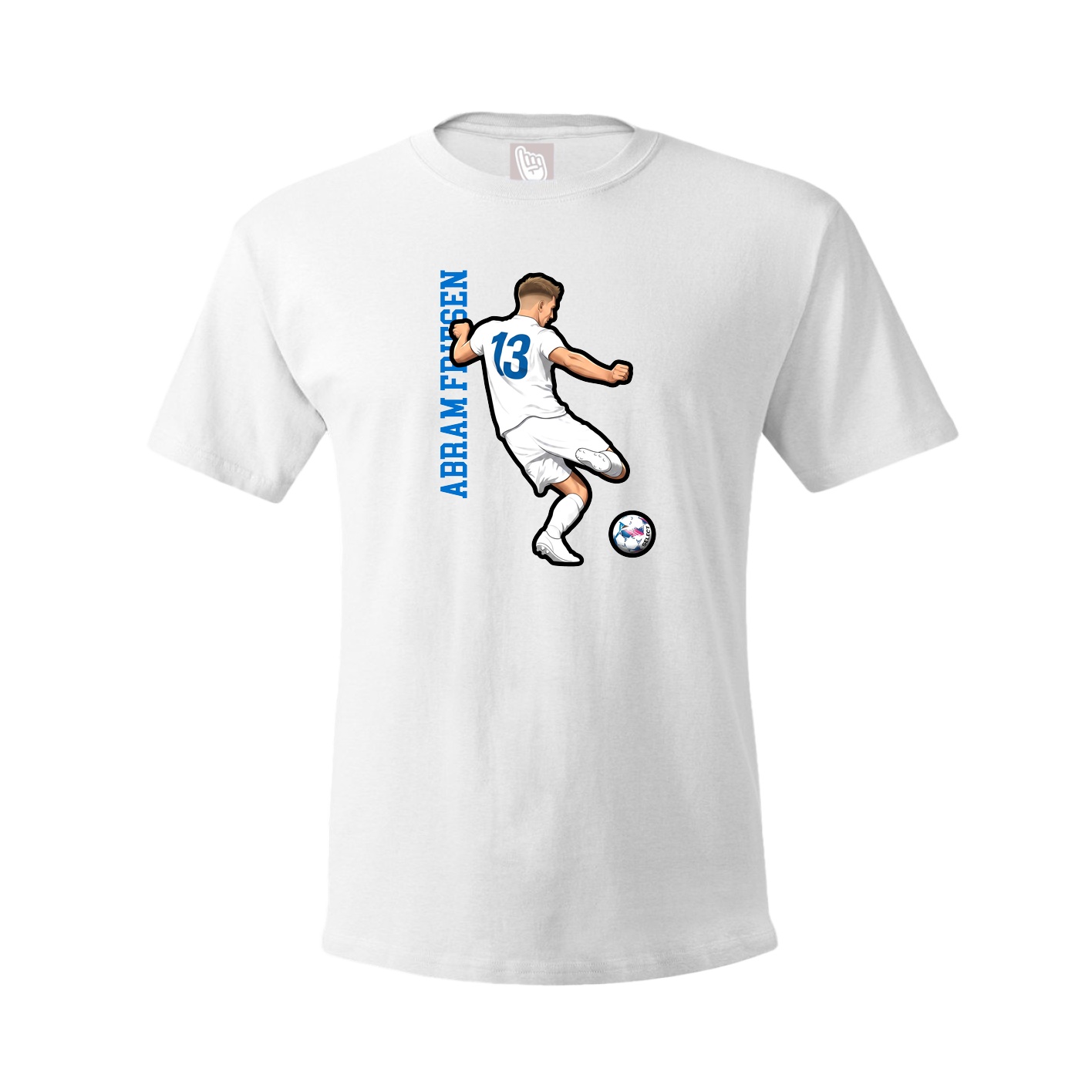 Tee — Name Vertical in White