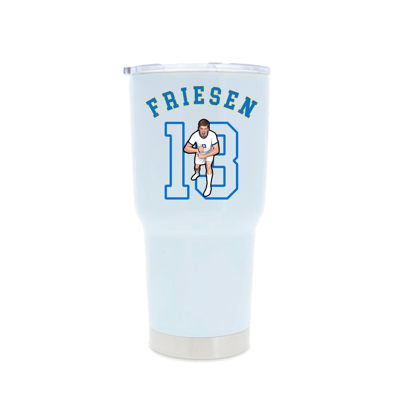 30oz Stainless Steel Tumbler — Shirsey Arch in White