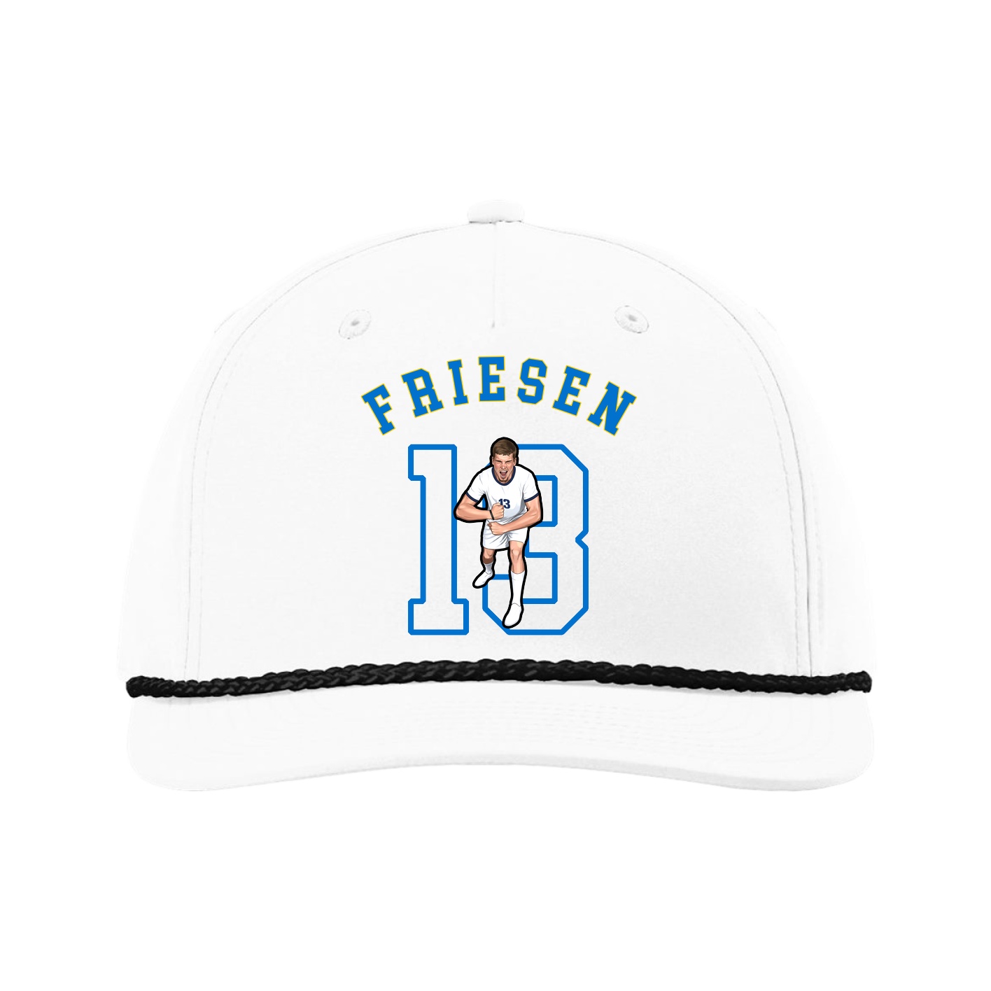 Five-Panel Classic Rope Cap — Shirsey Arch in White