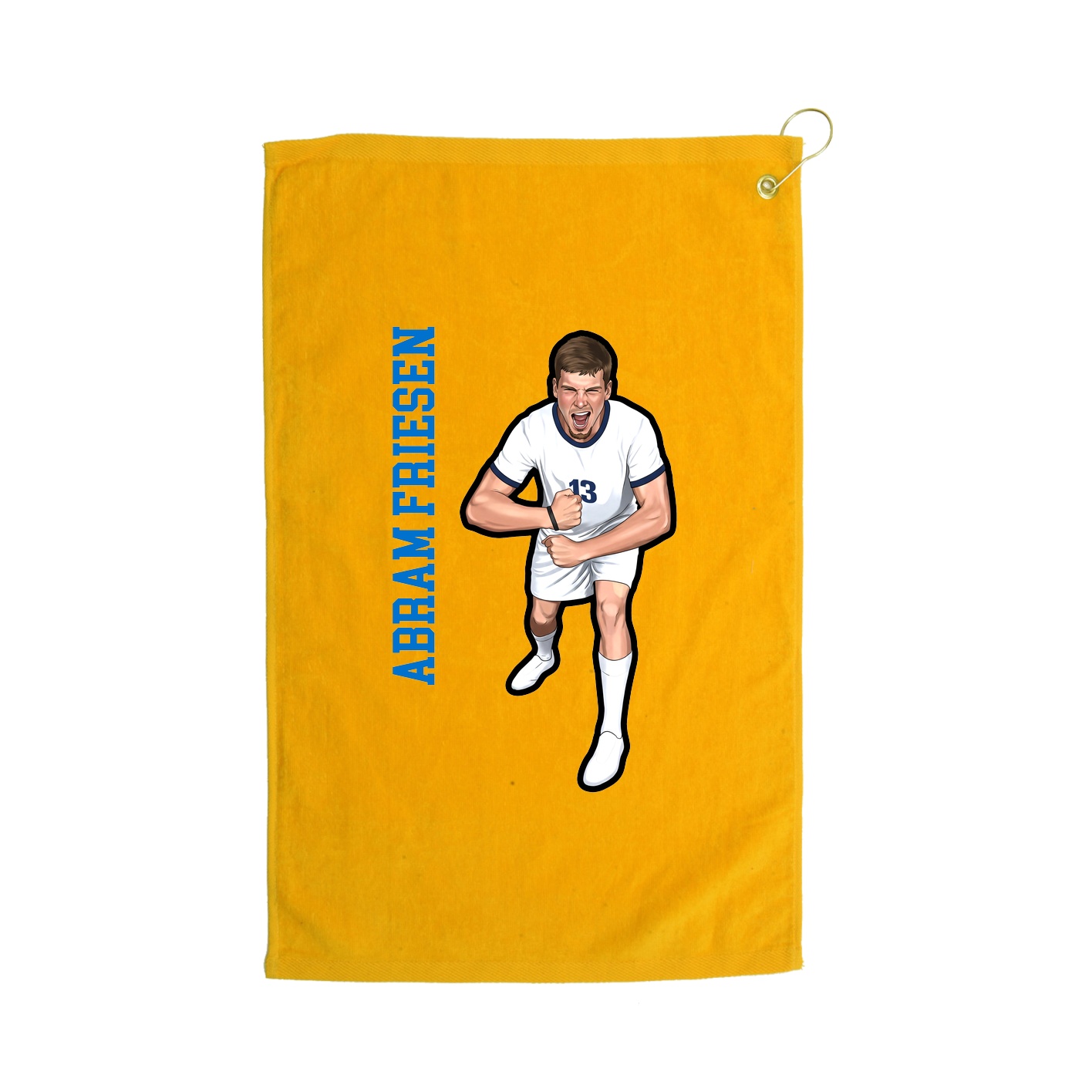Golf Towel — Name Vertical in Gold