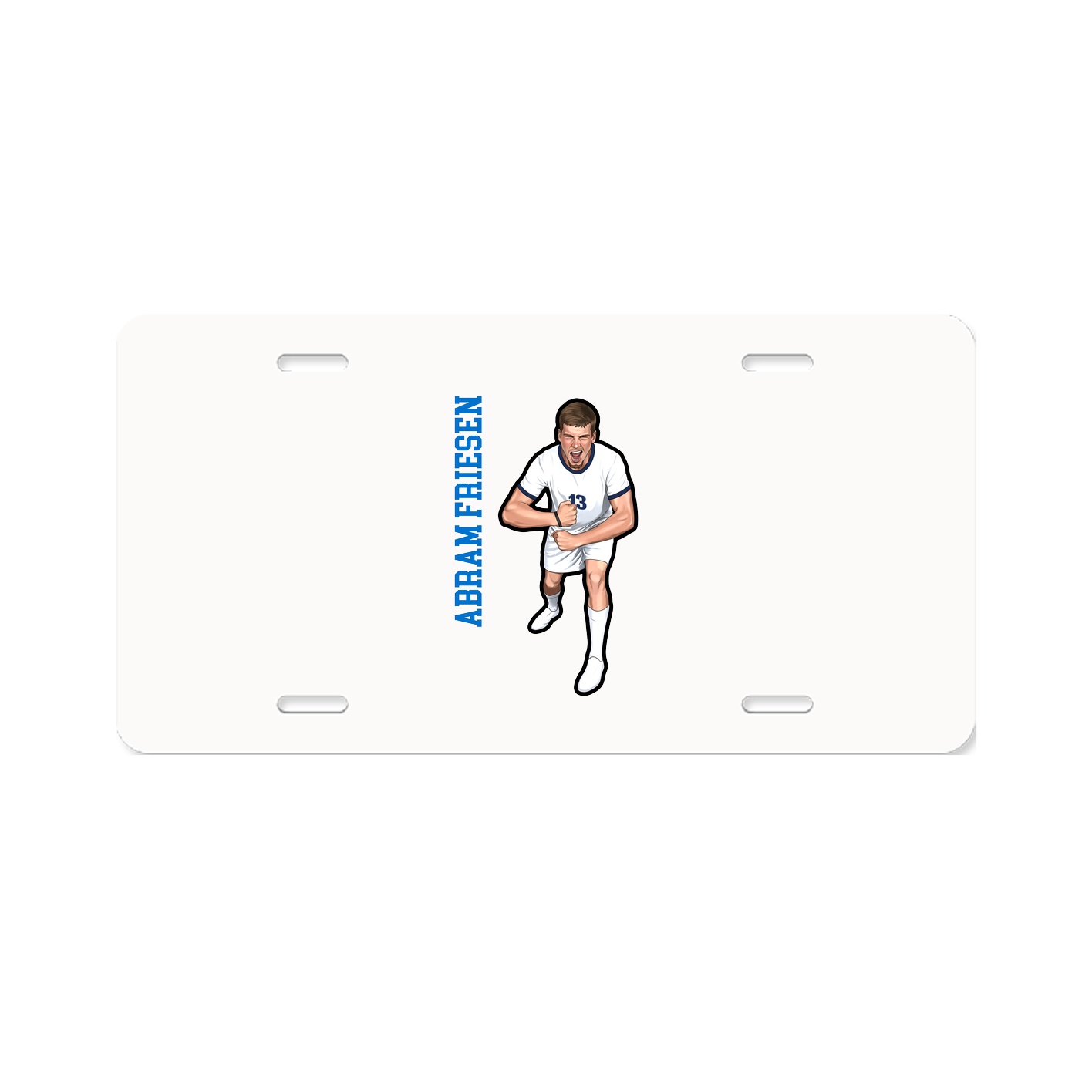 License Plate — Name Vertical in Classic