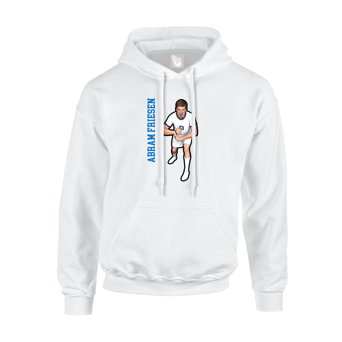 Hoodie — Name Vertical in White