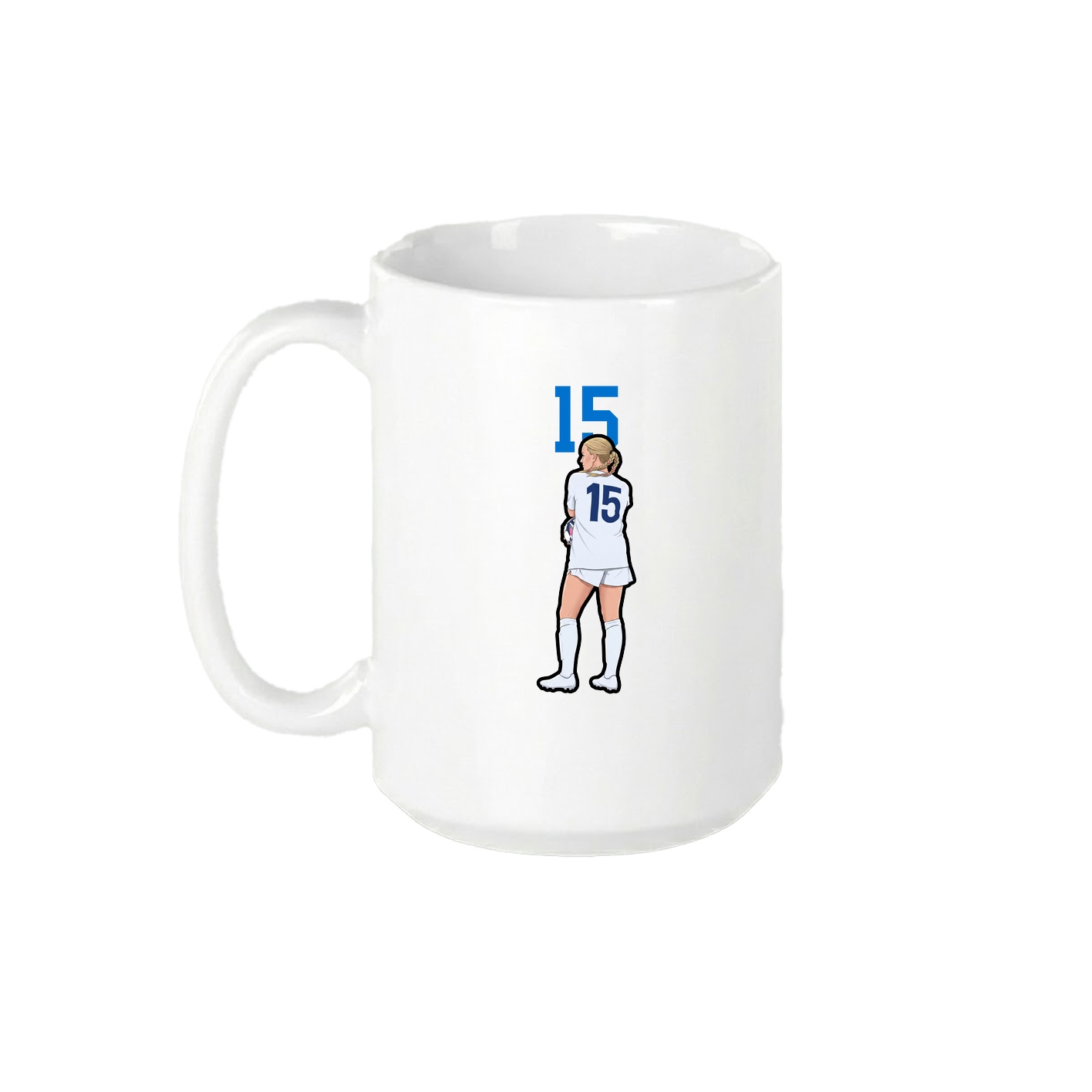 15oz Coffee Mug — Number Top in White
