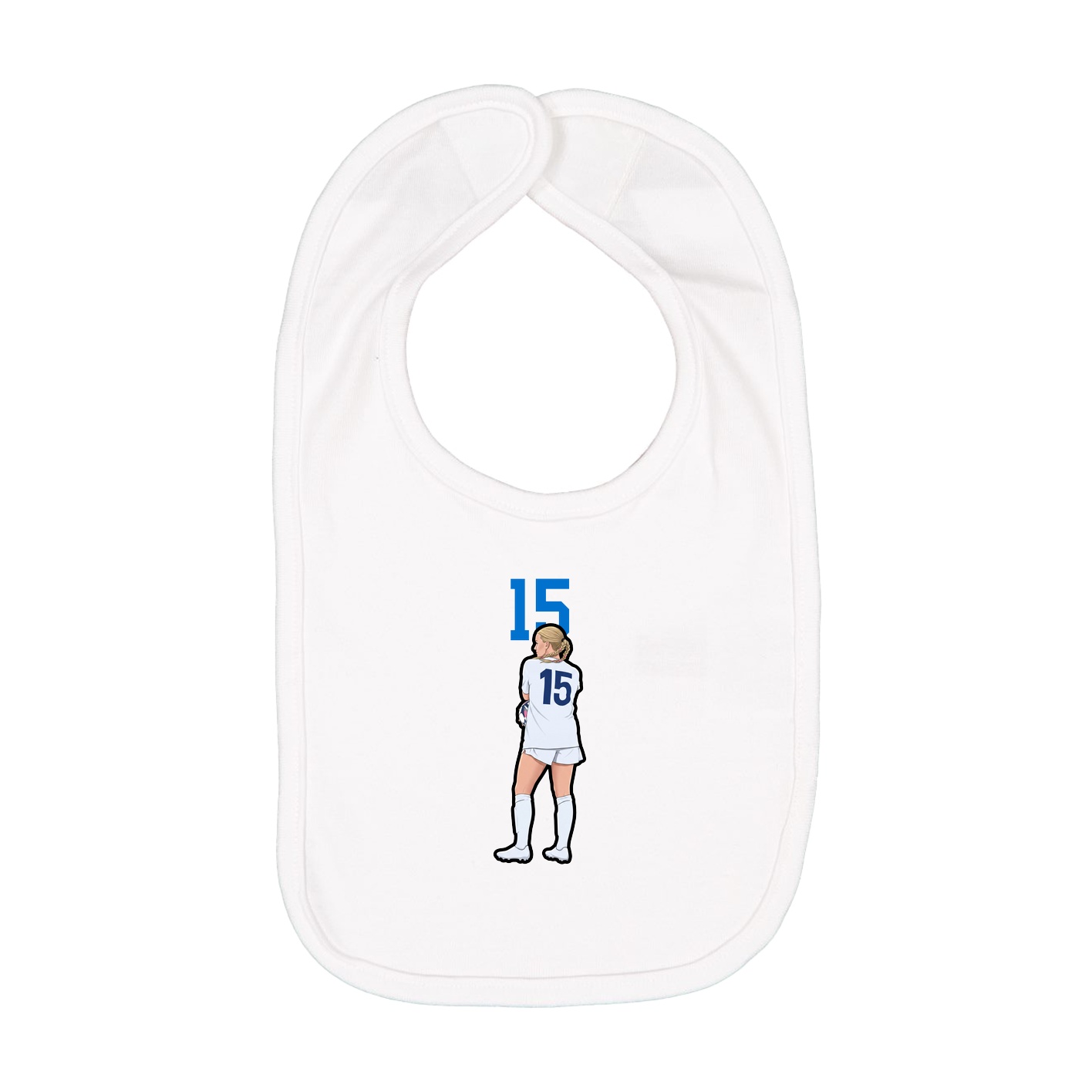 Infant Bib — Number Top in White