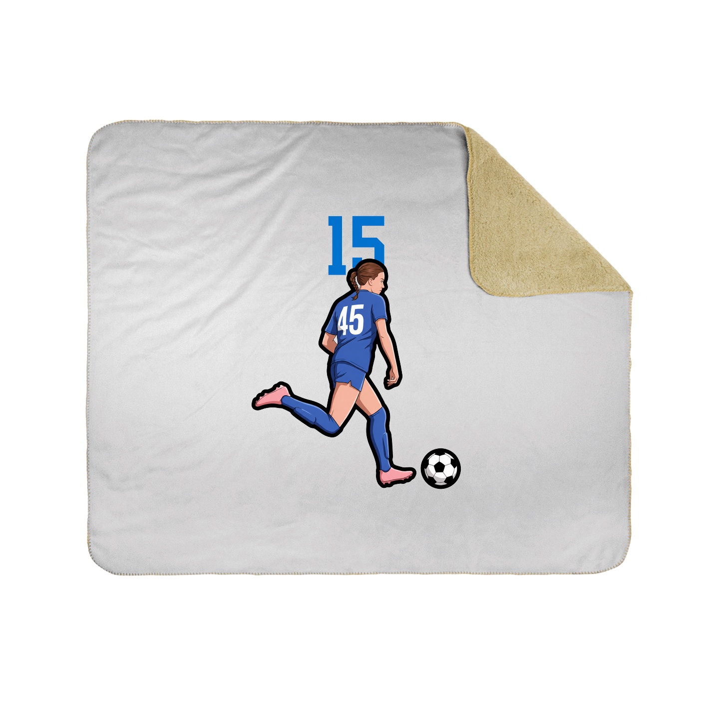 Throw Blanket — Number Top in White