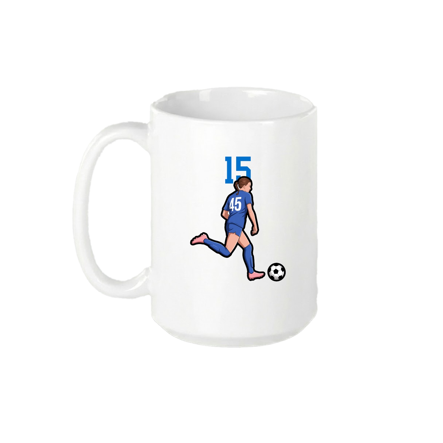 15oz Coffee Mug — Number Top in White