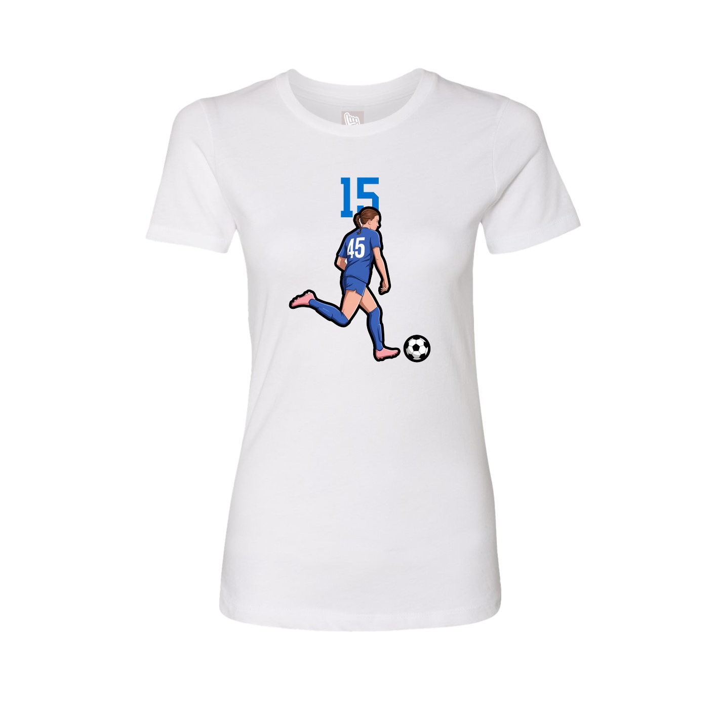 Fitted Women's Tee — Number Top in White