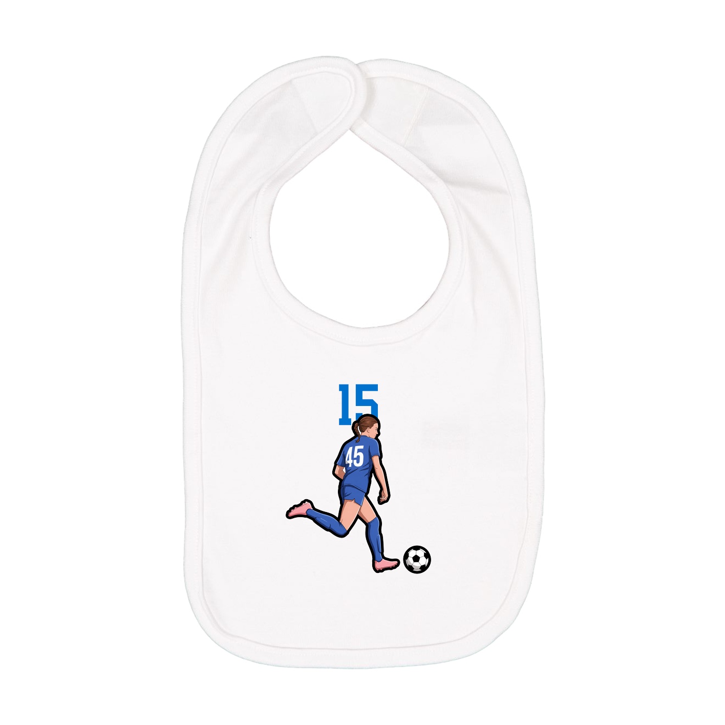 Infant Bib — Number Top in White
