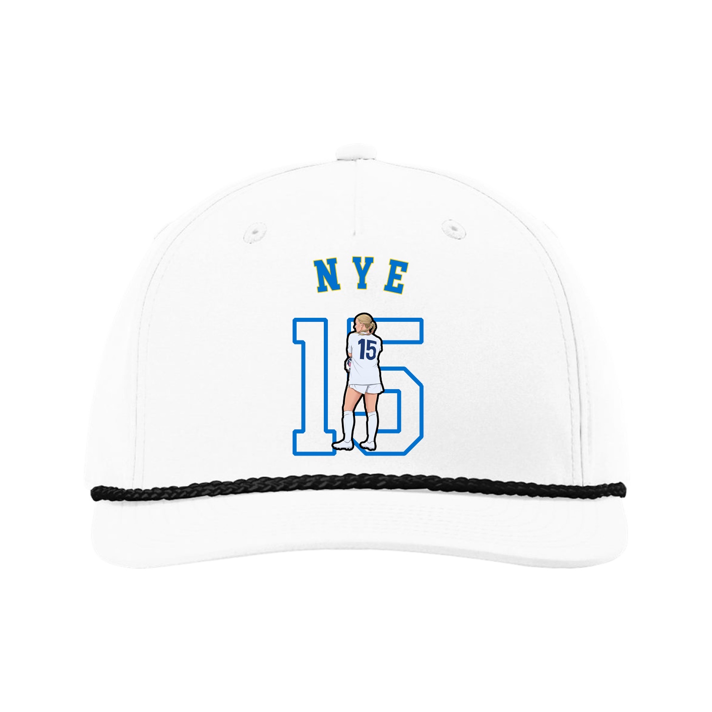 Five-Panel Classic Rope Cap — Shirsey Arch in White