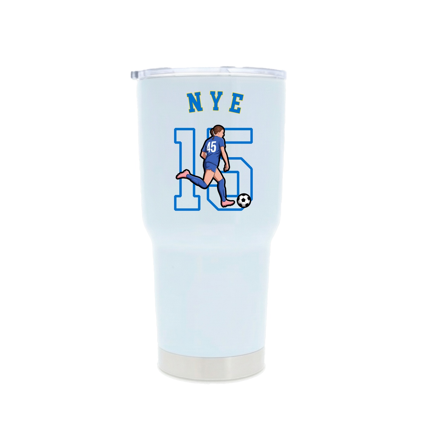30oz Stainless Steel Tumbler — Shirsey Arch in White