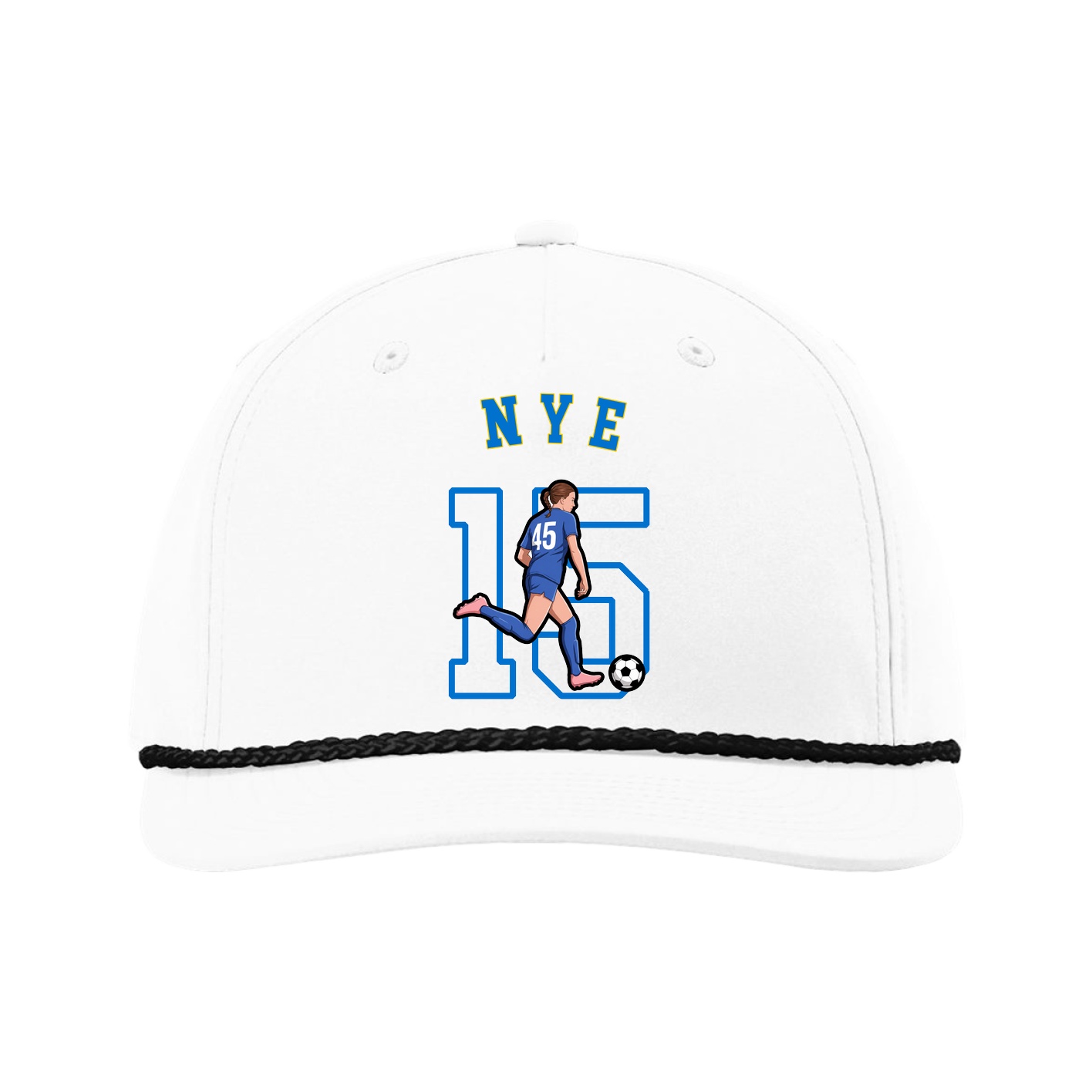 Five-Panel Classic Rope Cap — Shirsey Arch in White