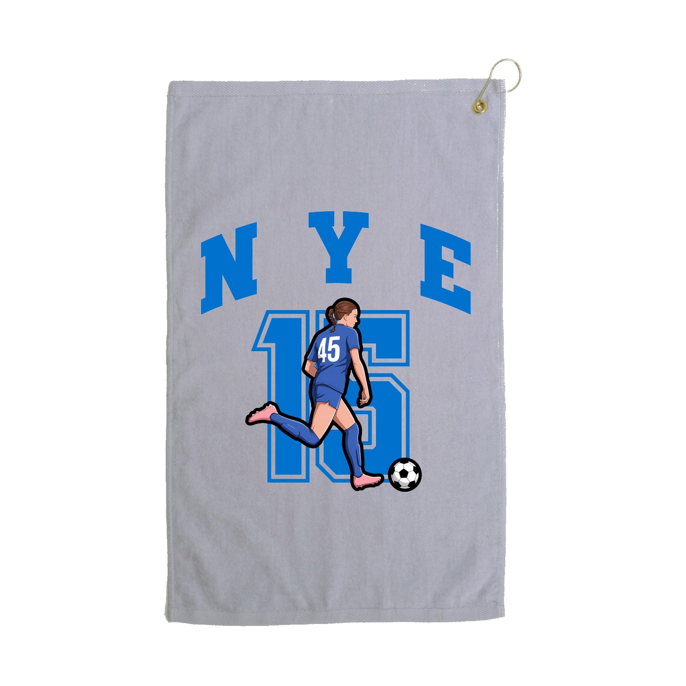 Golf Towel — Number in Grey