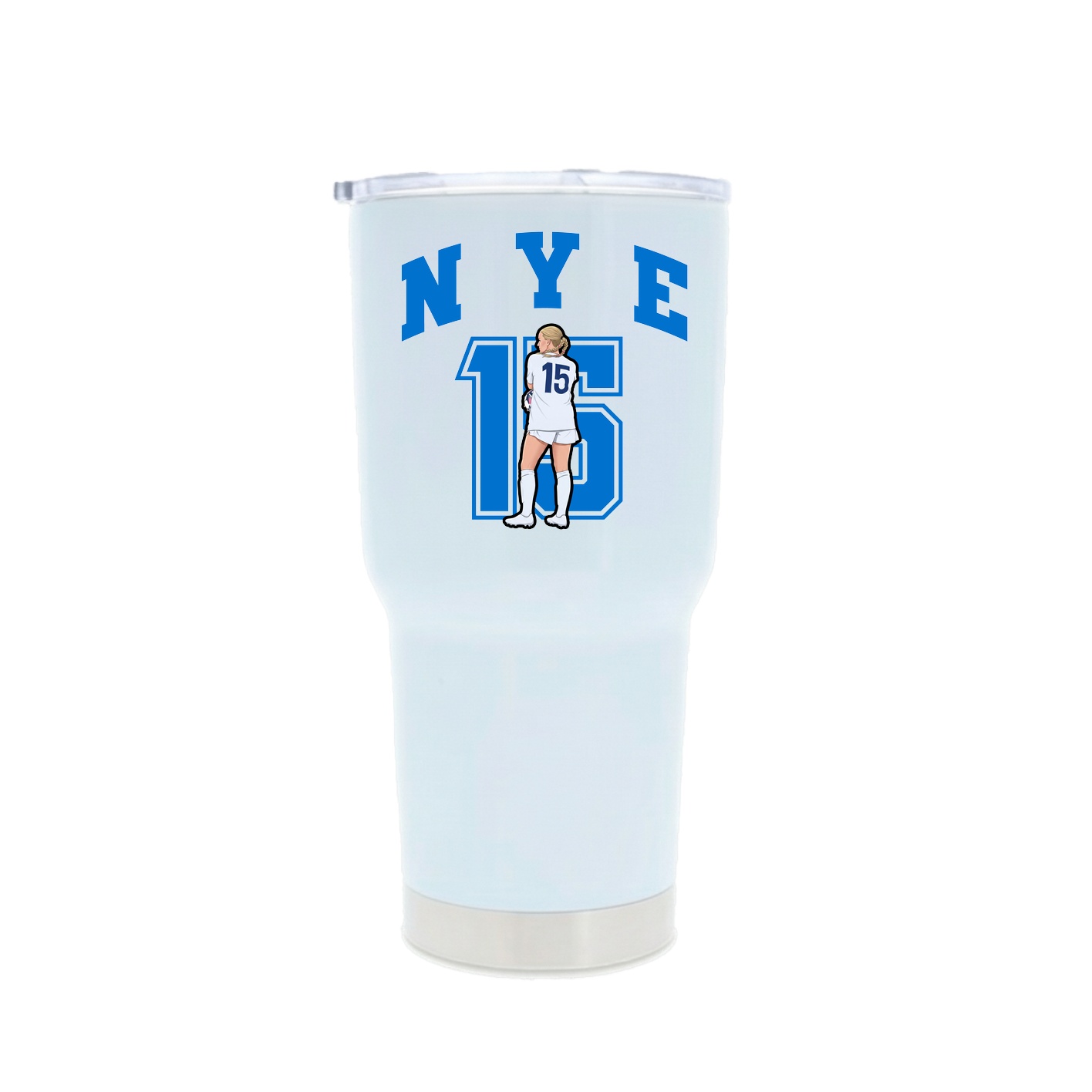 30oz Stainless Steel Tumbler — Number in White