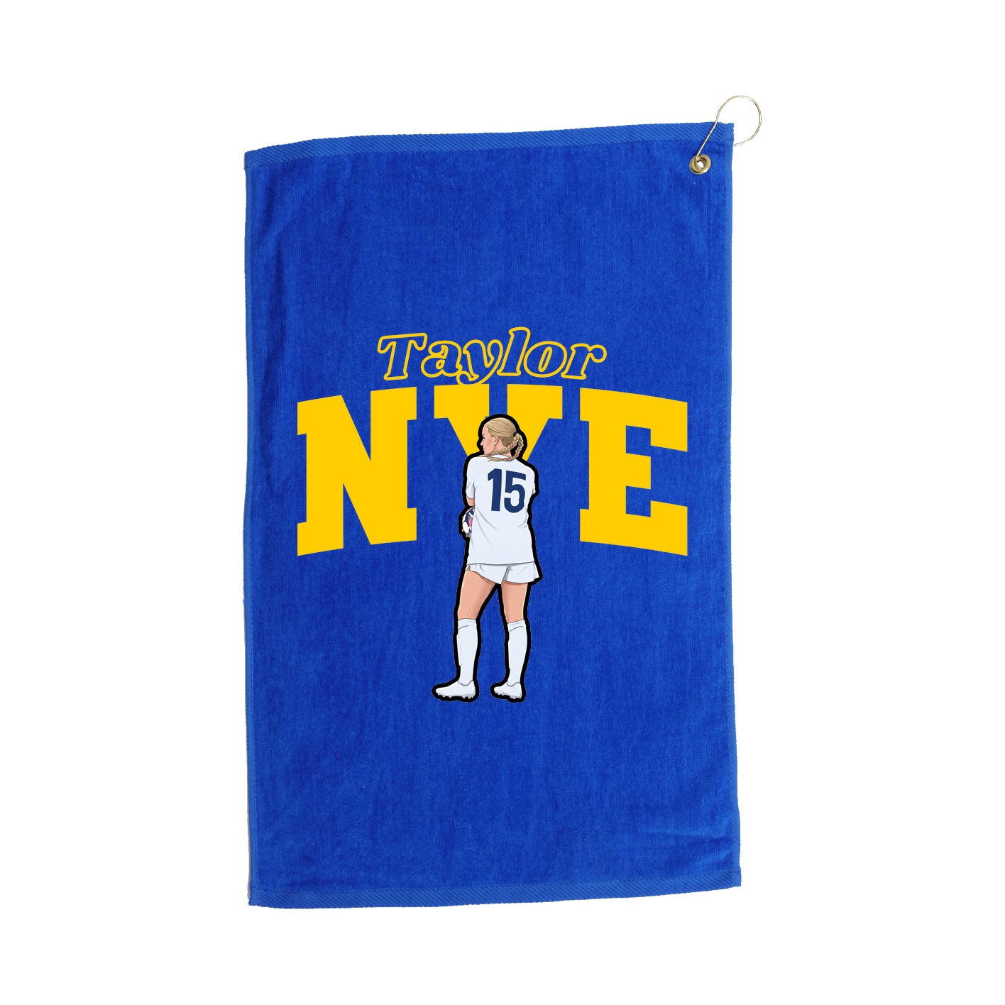 Golf Towel — Name Arch in Royal