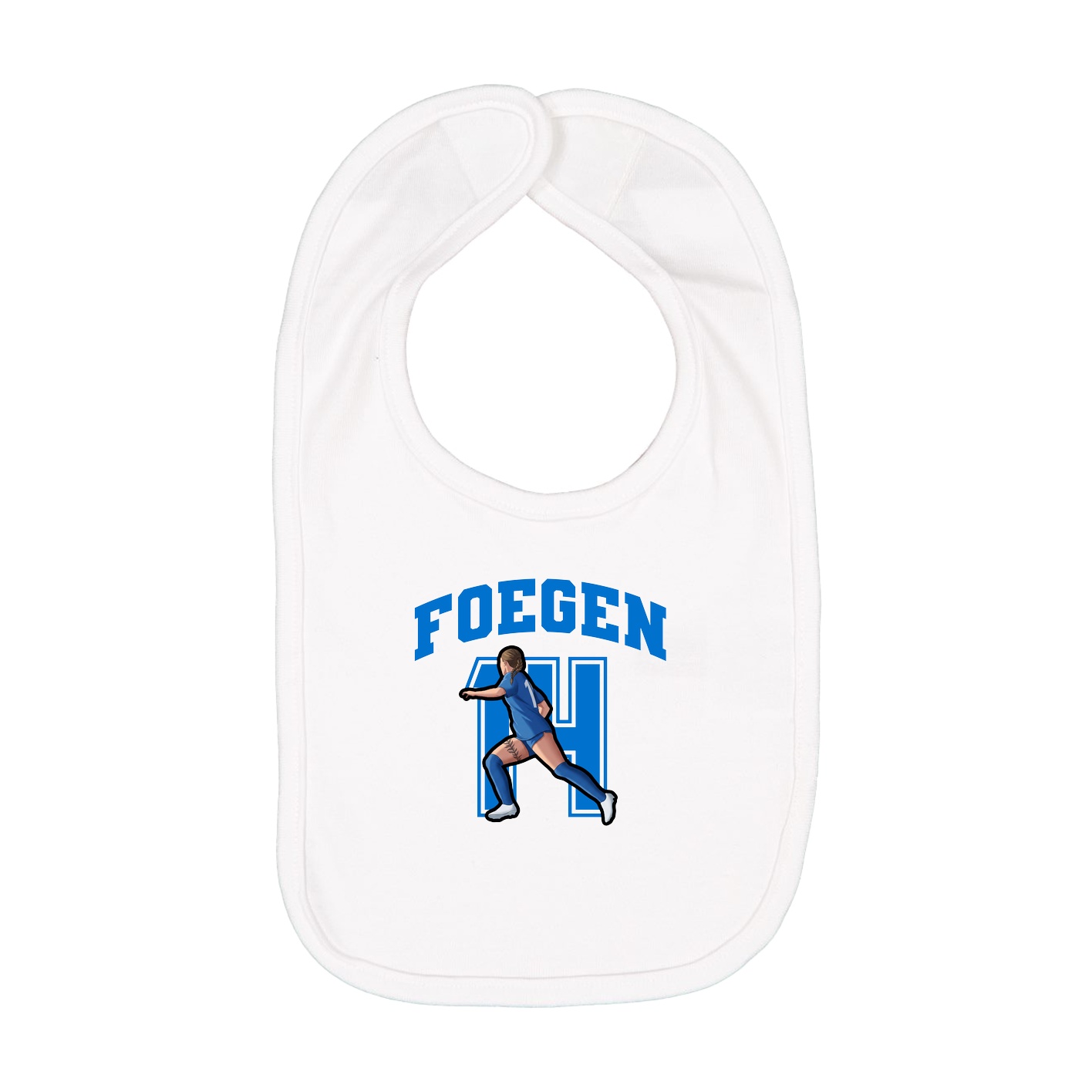 Infant Bib — Number in White